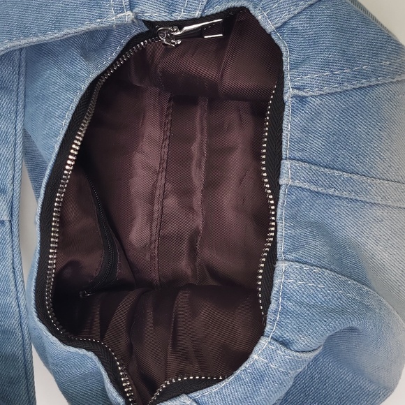 🪷3/$20🪷 Denim Hobo Bag Shoulder Purse New - Picture 7 of 8